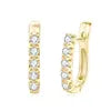 Factory Wholesale Diamond Hoop Earrings D Vvs Grade 2.5mm Moissanite Type 925 Sterling Silver Single-Row Earrings for Women