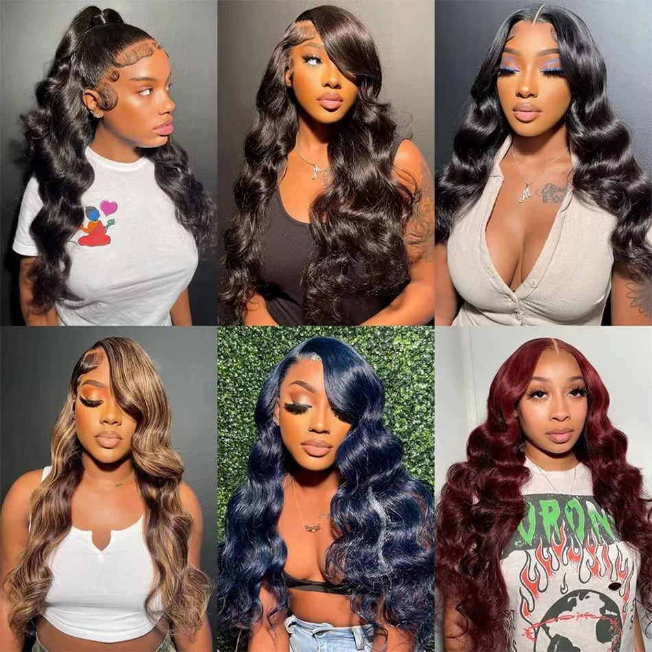 360 Full Lace Wig Body Wave Lace Front Wig 13X6 Human Hair 13X4 Hd Lace Frontal Wig 30 40 Inch Brazilian Pre Plucked Black Wigs