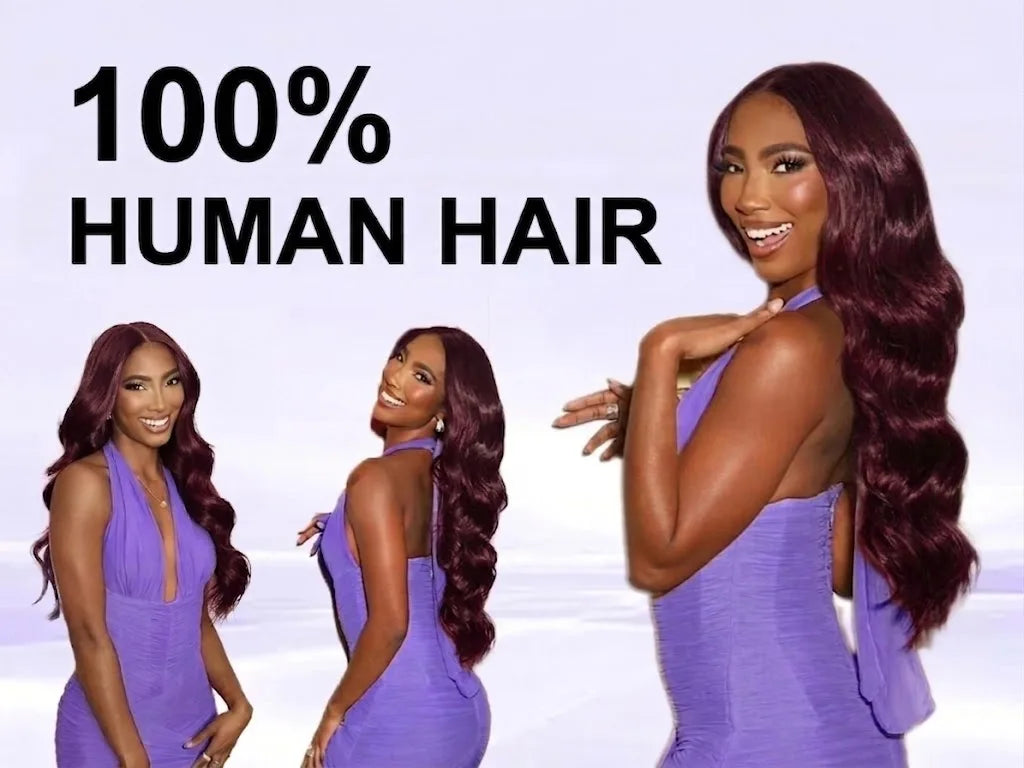 99J Burgundy Body Wave 13x6 HD Lace Frontal Human Hair Wigs for Women 250% Density Brazilian Red Color 13x7 Lace Frontal Wig 40