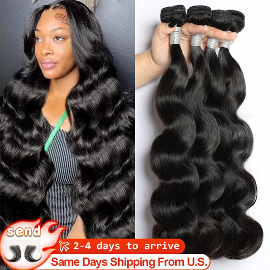 16A Body Wave Human Hair Bundles 36 40 Inch Brazilian Remy Extensions Human Hair Unprocessed Virgin Weave Bundles For Women