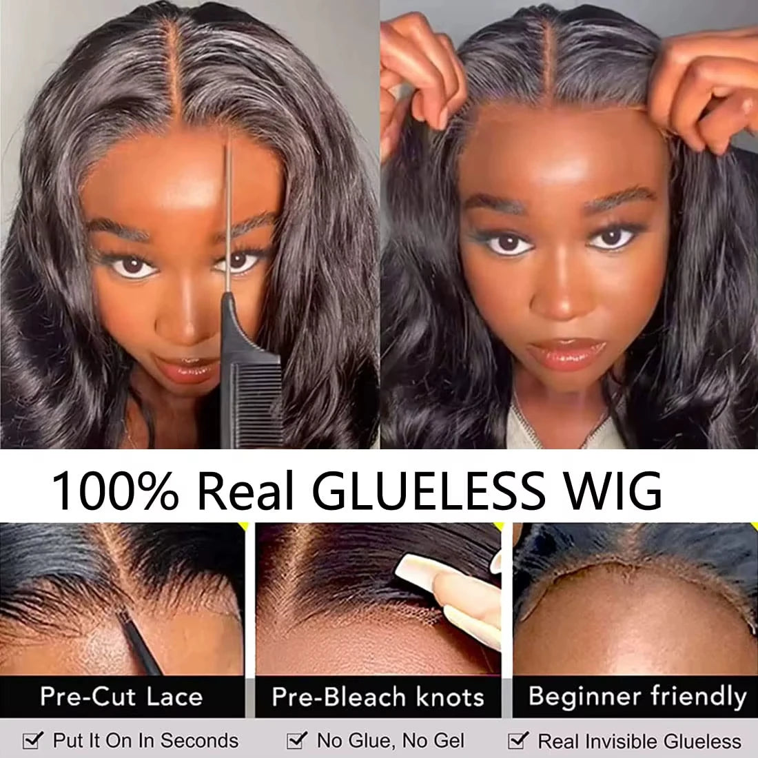 30 40 inch glueless wigs Body Wave human hair Brazilian 13x6 hd transparent lace front wig human hair closure  7x6 250Density