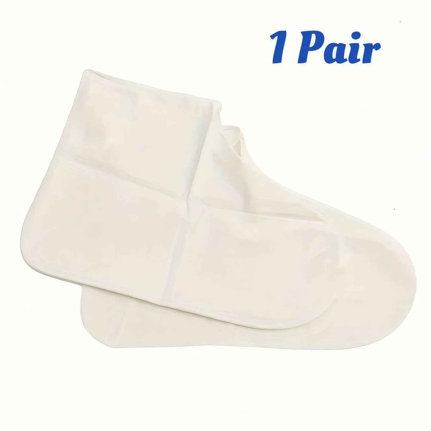 1 Piece of Latex Rain Boots Waterproof Shoe Cover White, Rain Shoe Cover, All Day Comfortable Elastic Fit, Unisex Shoe Cover