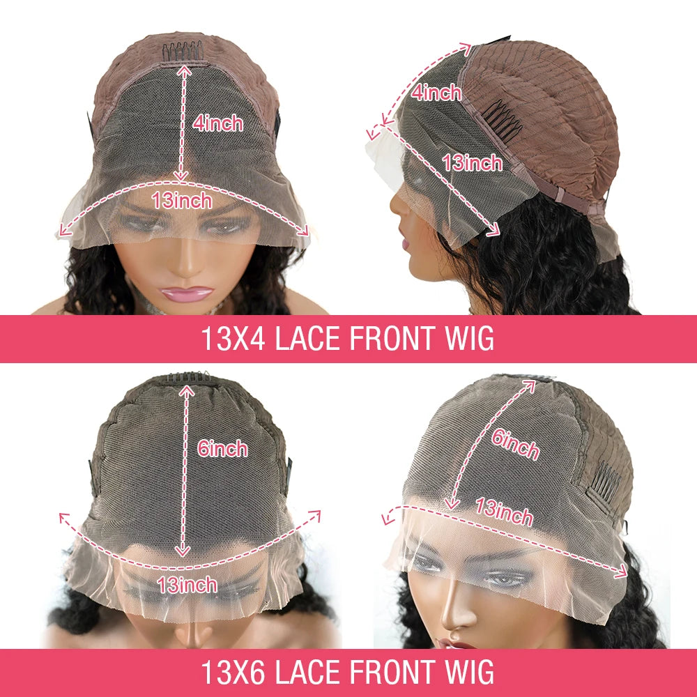 Body Wave Lace Wigs 13x6 HD Lace Frontal Wig 100% Raw Human Hair Loose Wave Lace Front Human Hair Wigs 4x4 HD Lace Closure Wig