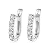 Factory Wholesale Diamond Hoop Earrings D Vvs Grade 2.5mm Moissanite Type 925 Sterling Silver Single-Row Earrings for Women