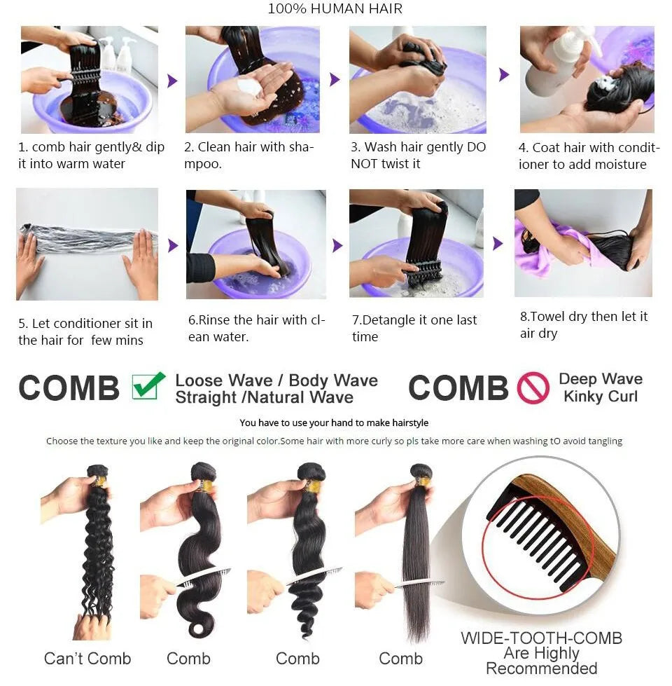 BINF Hair Wholesale100% Brazilian Human Hair Bundles 8-30 Inch Bone Straight Raw Human Hair Bundles Extensions Deal 2 3 4 Bundle