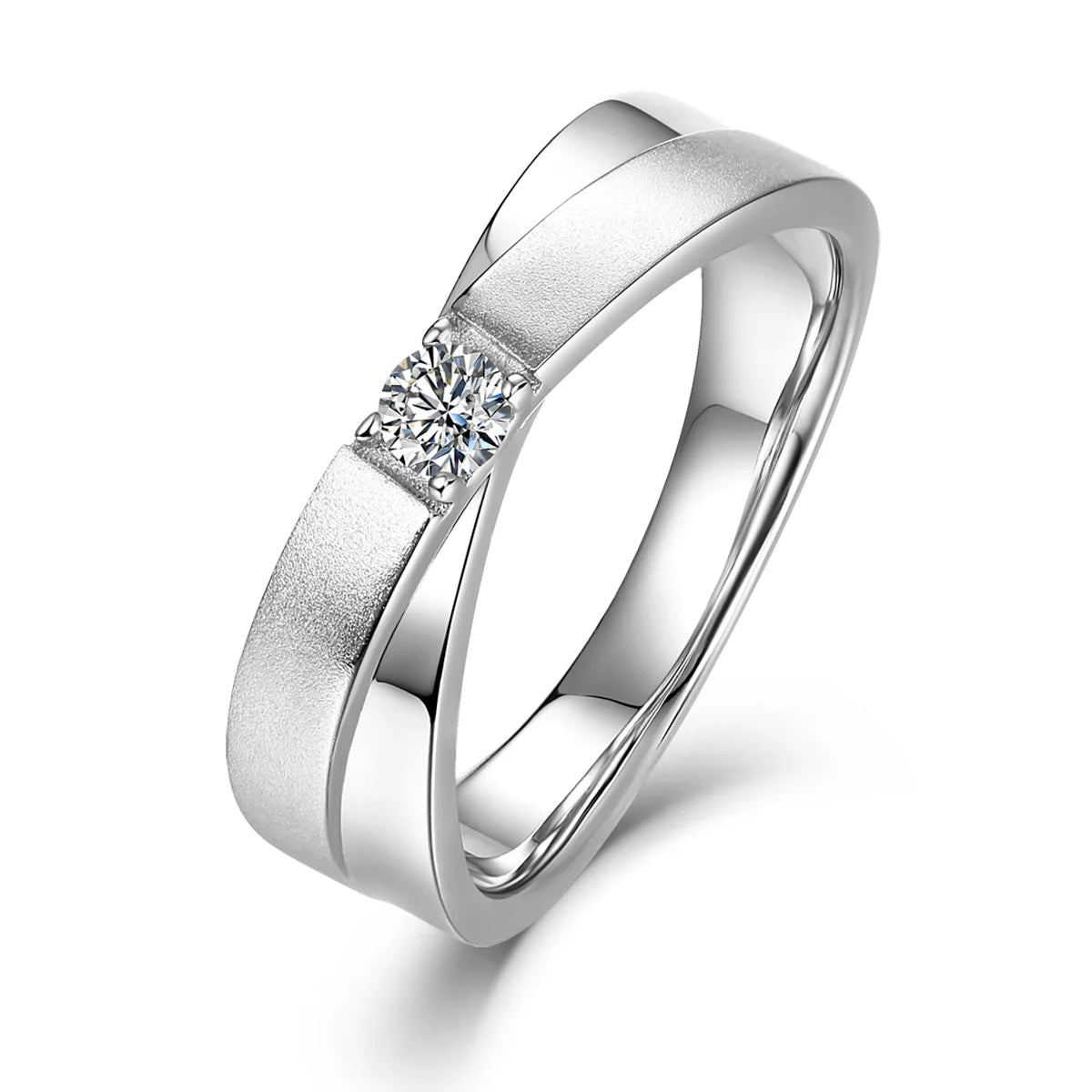 Jewelry Plated Ring for Men Wedding Bands Engagement Rings Couple Set Gold Moissanite D VVS 925 Sterling Silver Hot 0.2 Ct 18K