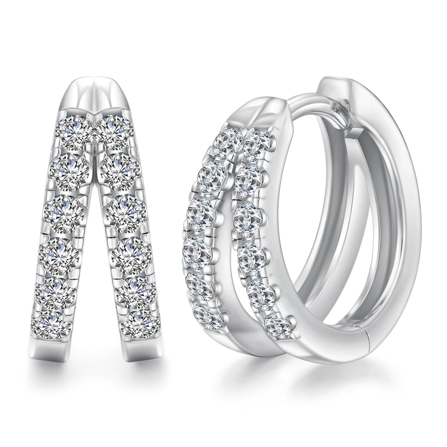 Wholesale Moissanite Hoop Earring 18K Gold Plated 925 Sterling Silver Earring Set DE VVS Diamond for Women Earrings Gift