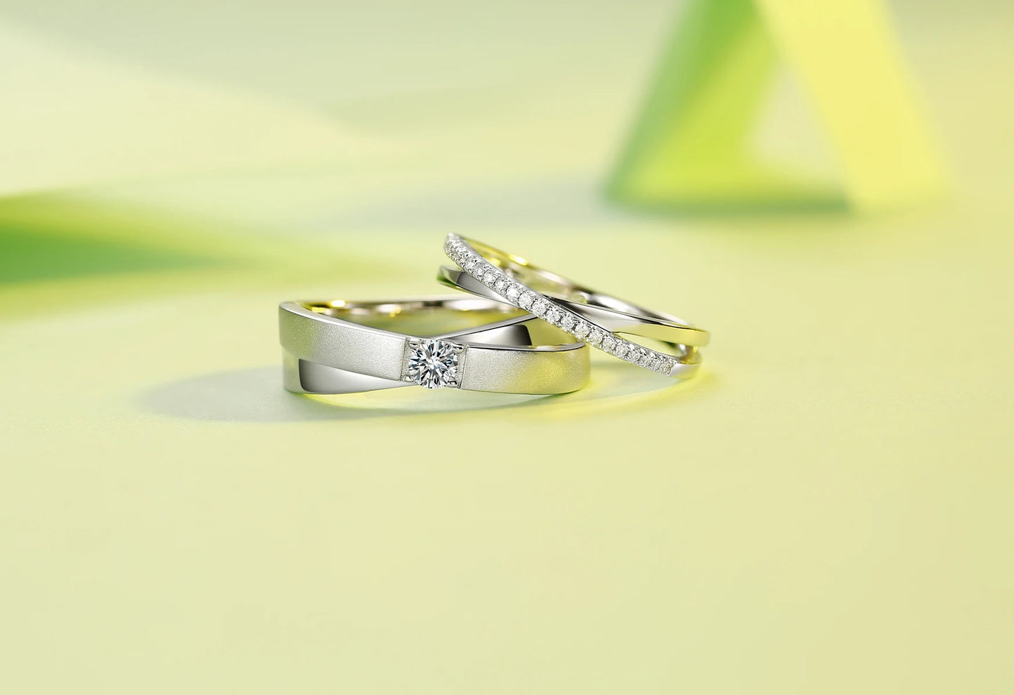 Jewelry Plated Ring for Men Wedding Bands Engagement Rings Couple Set Gold Moissanite D VVS 925 Sterling Silver Hot 0.2 Ct 18K