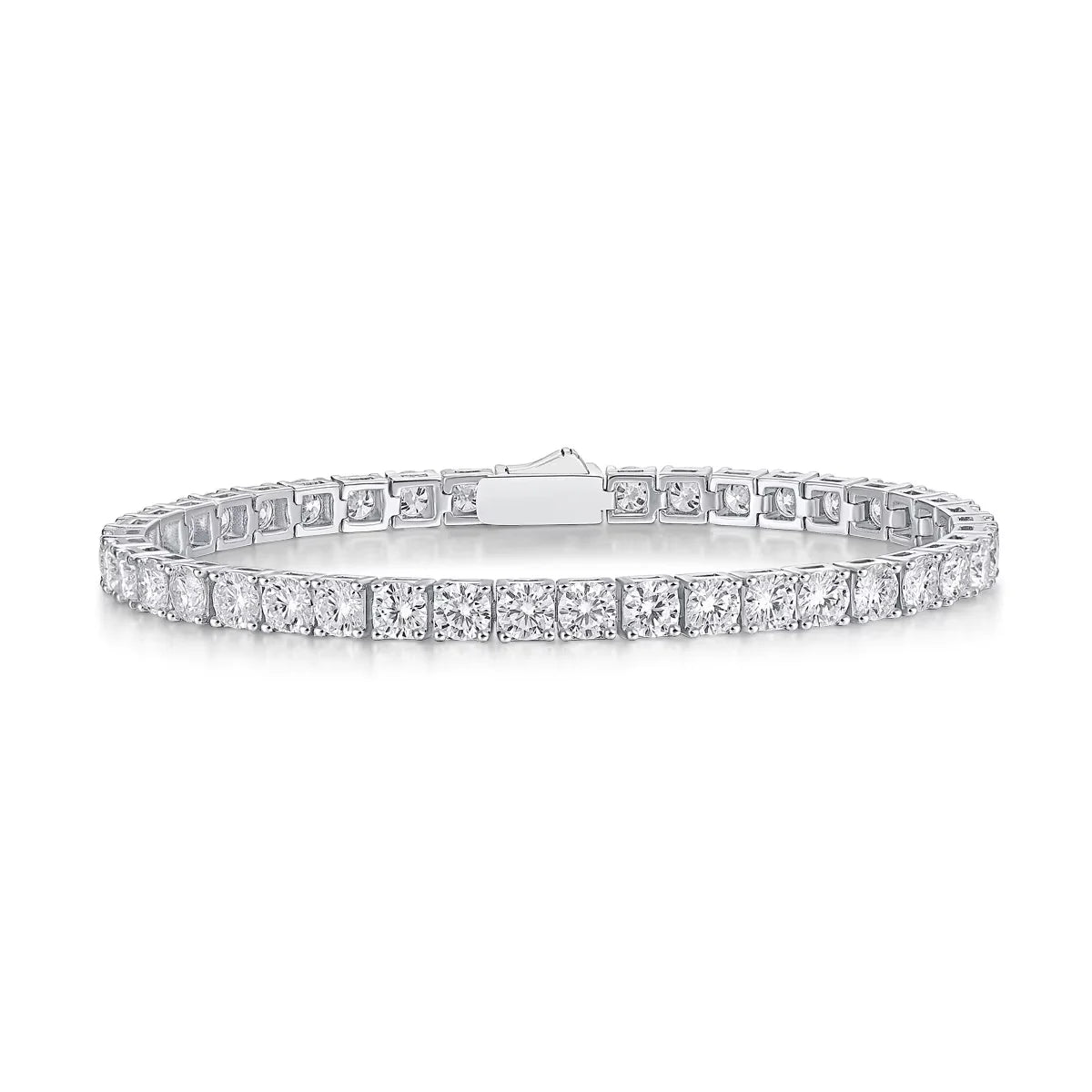 Iced Out 3mm VVS Tennis Bracelet Moissanite 925 Sterling Silver Gold Plated Moissanite Fine Jewelry Men Women Unisex Bracelet