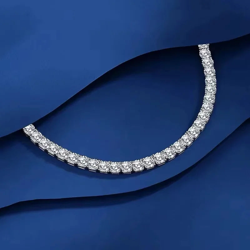 Iced Out 3mm VVS Tennis Bracelet Moissanite 925 Sterling Silver Gold Plated Moissanite Fine Jewelry Men Women Unisex Bracelet