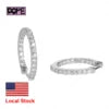 3 Days Dispatch 15mm Moissanite Earrings Real 925 Silver VVS Diamond Men Women Stud Huggies Hoop Earrings