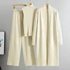 Spring Autumn 3 Piece Women Cardigan Tracksuits Fashion Knitted Pant Set Ladies Vintage Fashion Ladies 3 Piece Set Sweater Suit