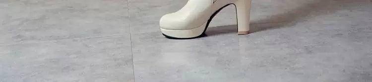 Knee-high PU heel boots