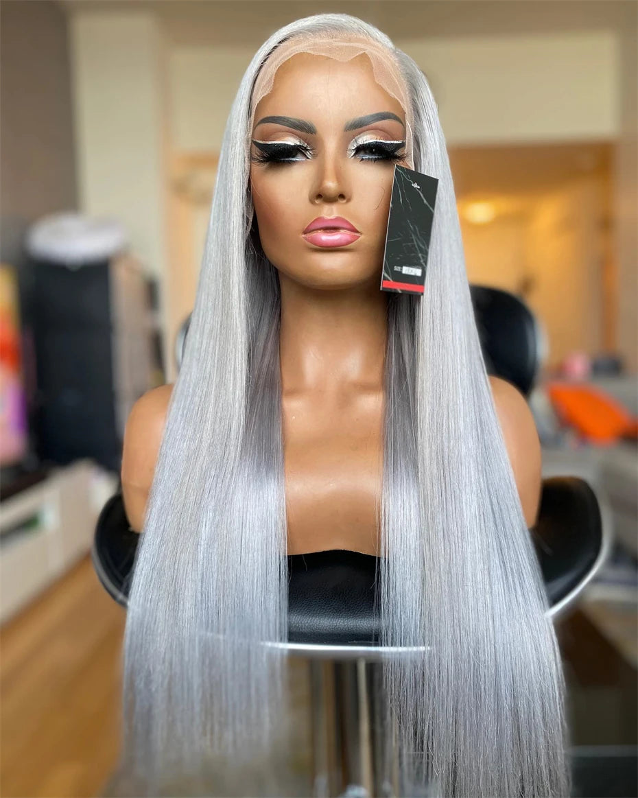 30 40 Inch Hot Pink Transparent Lace Front Wig Human Hair 13x6 Purple Green 613 Blonde Lace Frontal Wig Grey Colored Hair Wigs