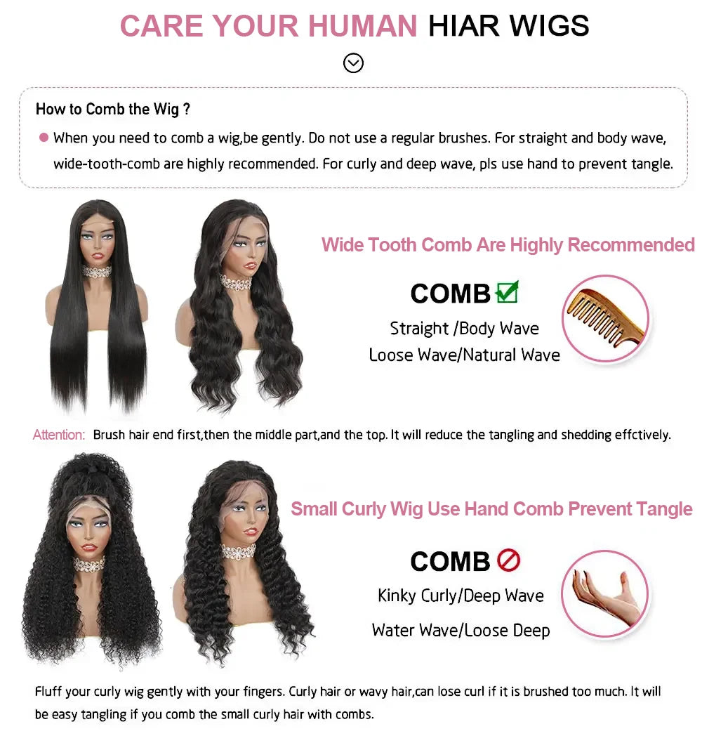 Chocolate Brown Deep Wave 13x6 Lace Front Wig Human Hair Curly #4 Colored Transparent 13x4 Lace Frontal Wig For Women Brazilian