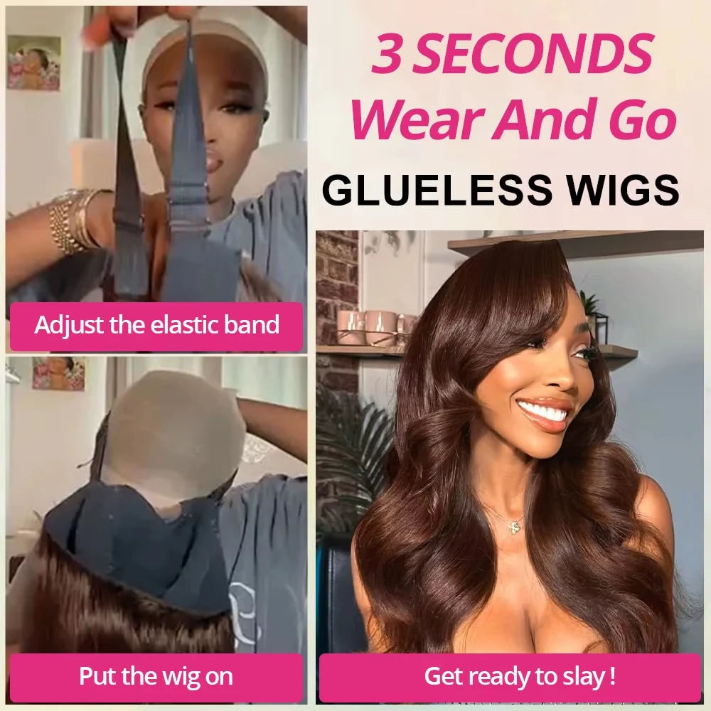 13x6 HD Lace Front Wig Human Hair Wig 30 Inch 13x4 Lace Frontal Wig Chocolate Brown Colored Brazilian Body Wave Human Hair Wigs 