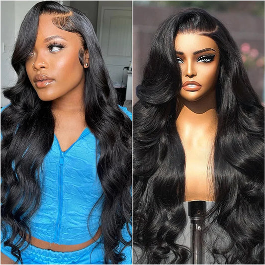 30 40 Inch Body Wave 13x6 HD Lace Frontal Wig Brazilian 13x4 Transparent Lace Front Human Hair Wigs For Women Pre Plucked