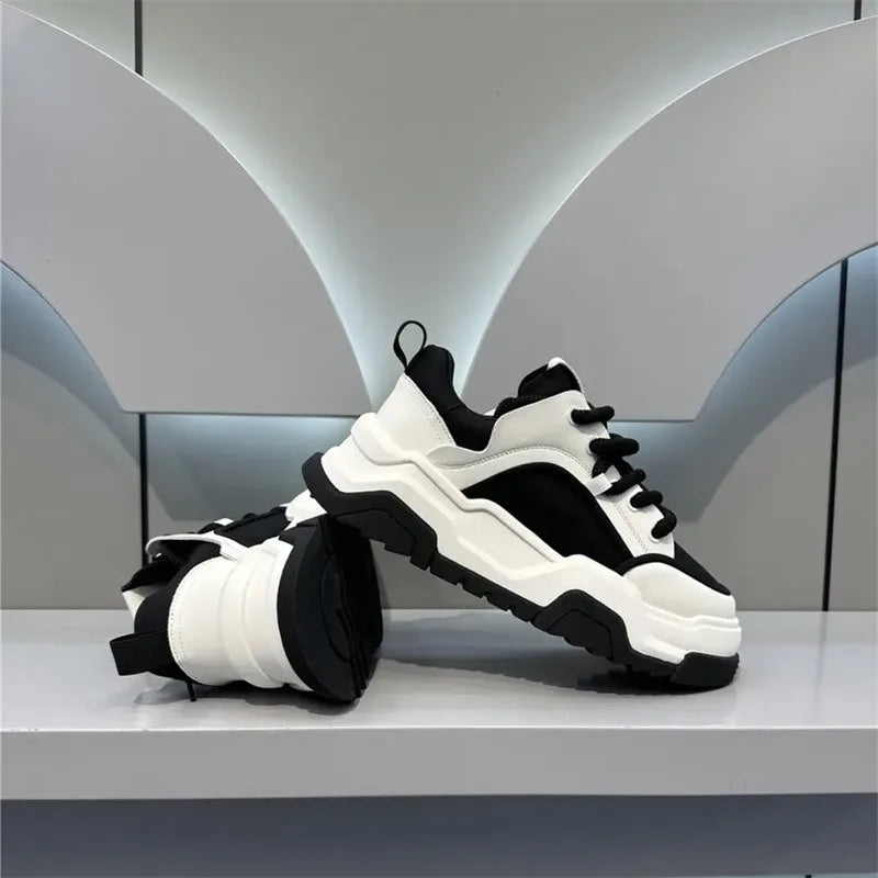 Designer Style Men Shoes White Comfortable Thick Platform Sneakers Fashion Casual Shoes Men 2025 New Brand Sports Trainers Tenis