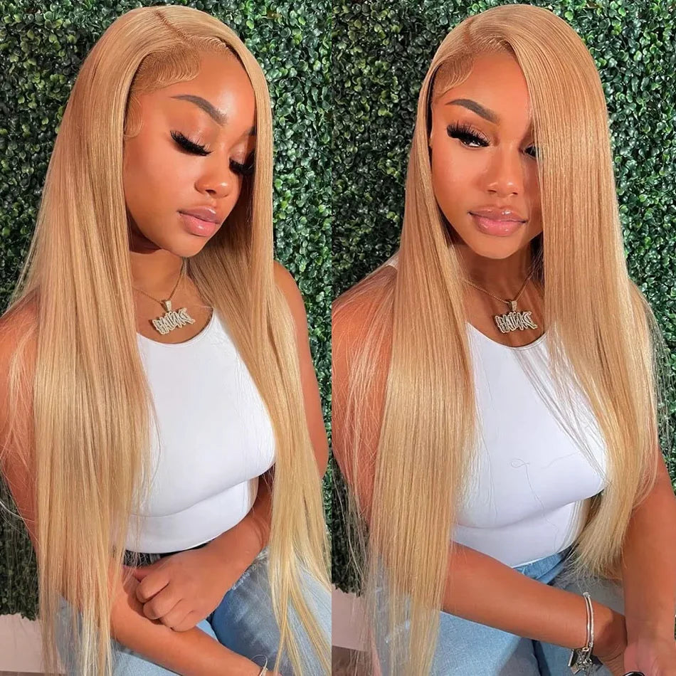 27 Honey Blonde Body Wave Human Hair Wig 13x6 Hd Lace Frontal Wig Color Human Hair 200 Density Colored Preplucked Brazilian Wigs
