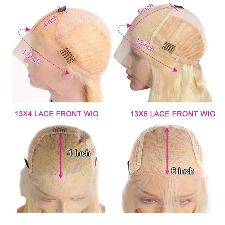 Blonde Human Lace Front Wig 613 Hd Lace Frontal Wig 13X6 Body Wave Human Hair Wigs For Women Pre Plucked 30 32 Inch 220 Density