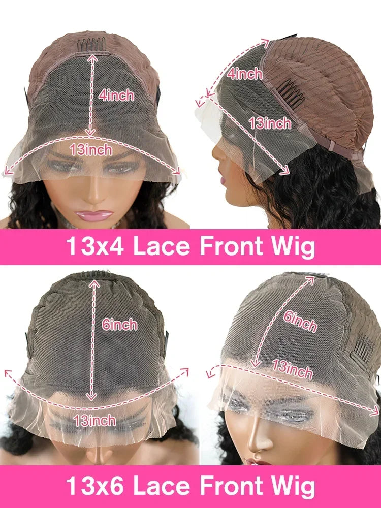 Body Wave Lace Wigs 13x6 HD Lace Frontal Wig 100% Raw Human Hair Loose Wave Lace Front Human Hair Wigs 4x4 HD Lace Closure Wig