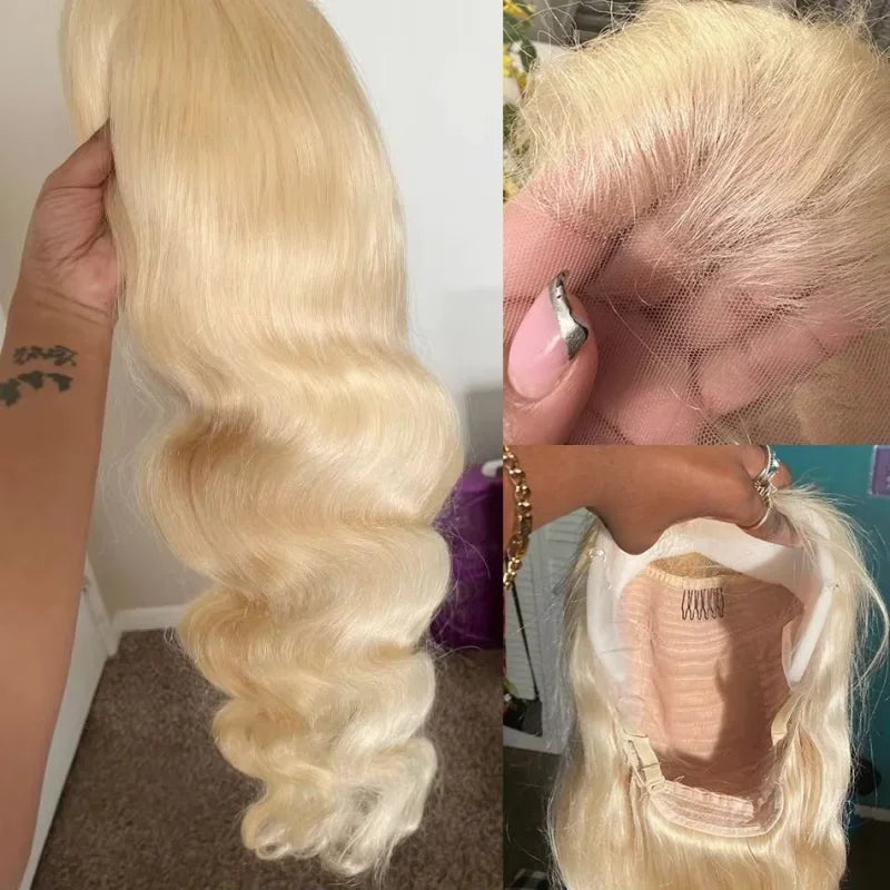 250 Density 613 Blonde 13x6 Hd Lace Frontal Wig Body Wave Human Hair Wigs Real Brazilian Straight Colored Human Hair For Women
