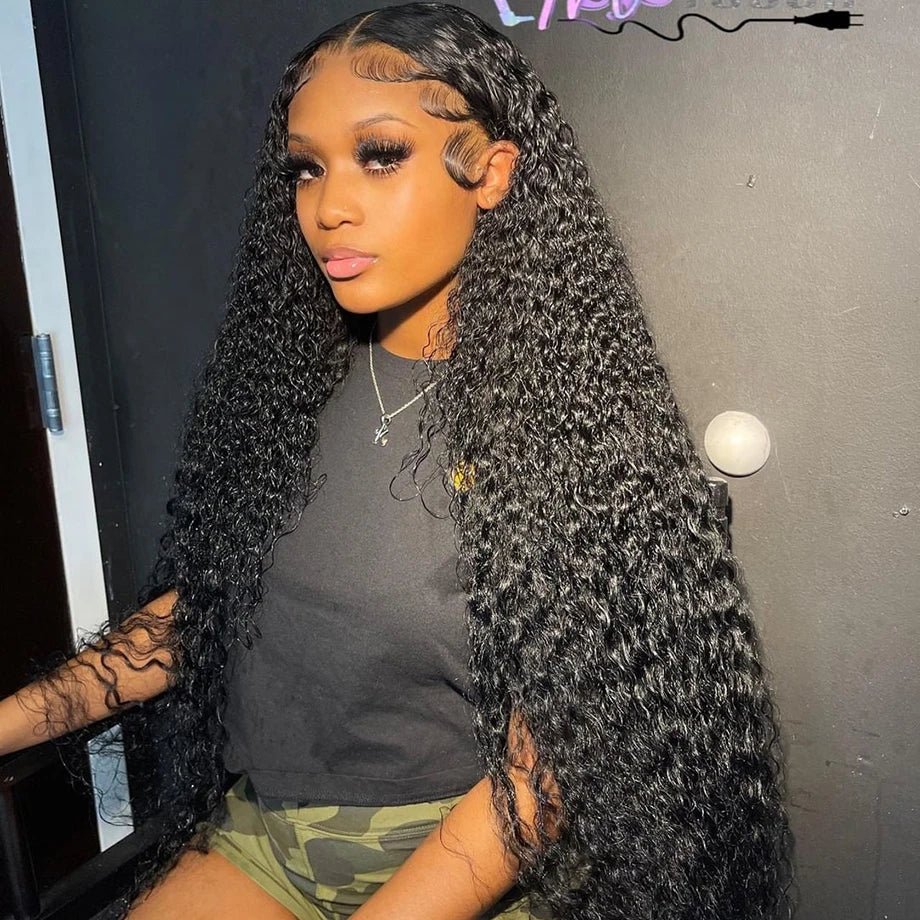 30-34 Inch 220% Deep Wave 13x6 HD Lace Frontal Wig Brazilian Curly Wigs For Women 13x4 Lace Front Human Hair Wig 4x4 Pre Plucked