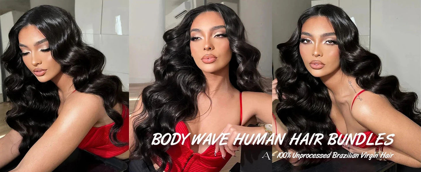 16A Body Wave Bundles Human Hair 30 40 Inch Remy Brazilian Virgin Weave Hair 3 4 5 Pcs Unprocessed Raw Hair Bundles Extensions