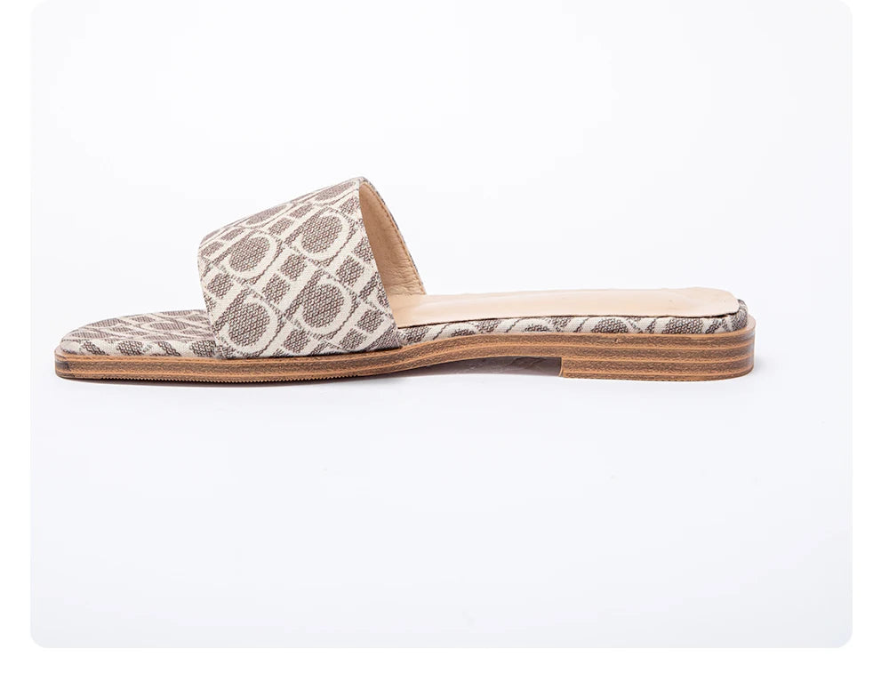 Classic Simple Design Wearable Comfortable Anti-slip Sole Letter Printed Slippers Seasonal New Summer Fashion Women's Sandals