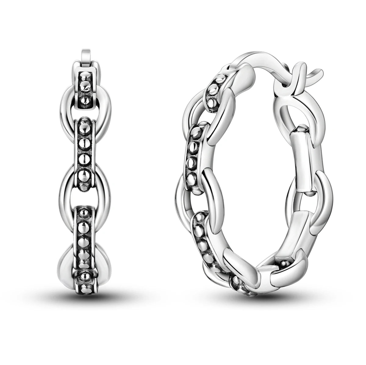 Original 925 Sterling Silver Women Hoop Earrings High Quality Shine Zircon U Shaped Classic Style Earring For Women Jewelry Gift