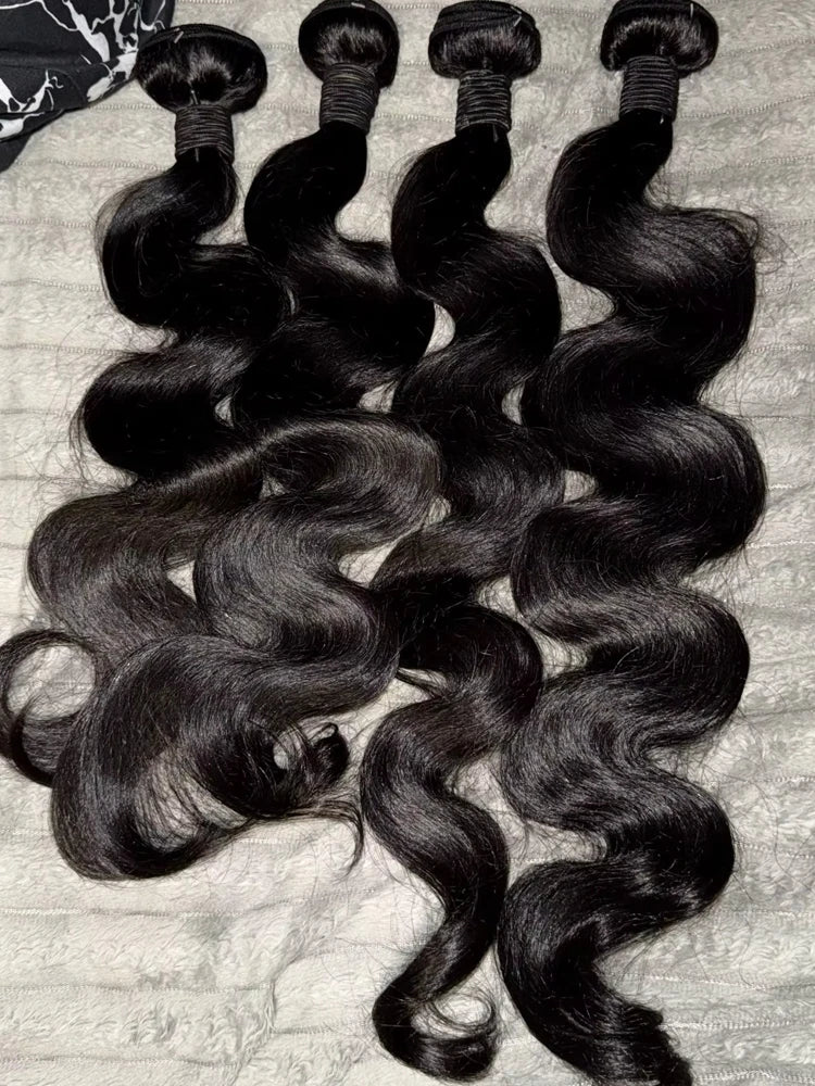 Brazilian Human Hair Bundles Body Wave 3 4 Bundles 30 Inch Raw Virgin Remy Hair Extensions For Women Sew In Quick Weave Bundle