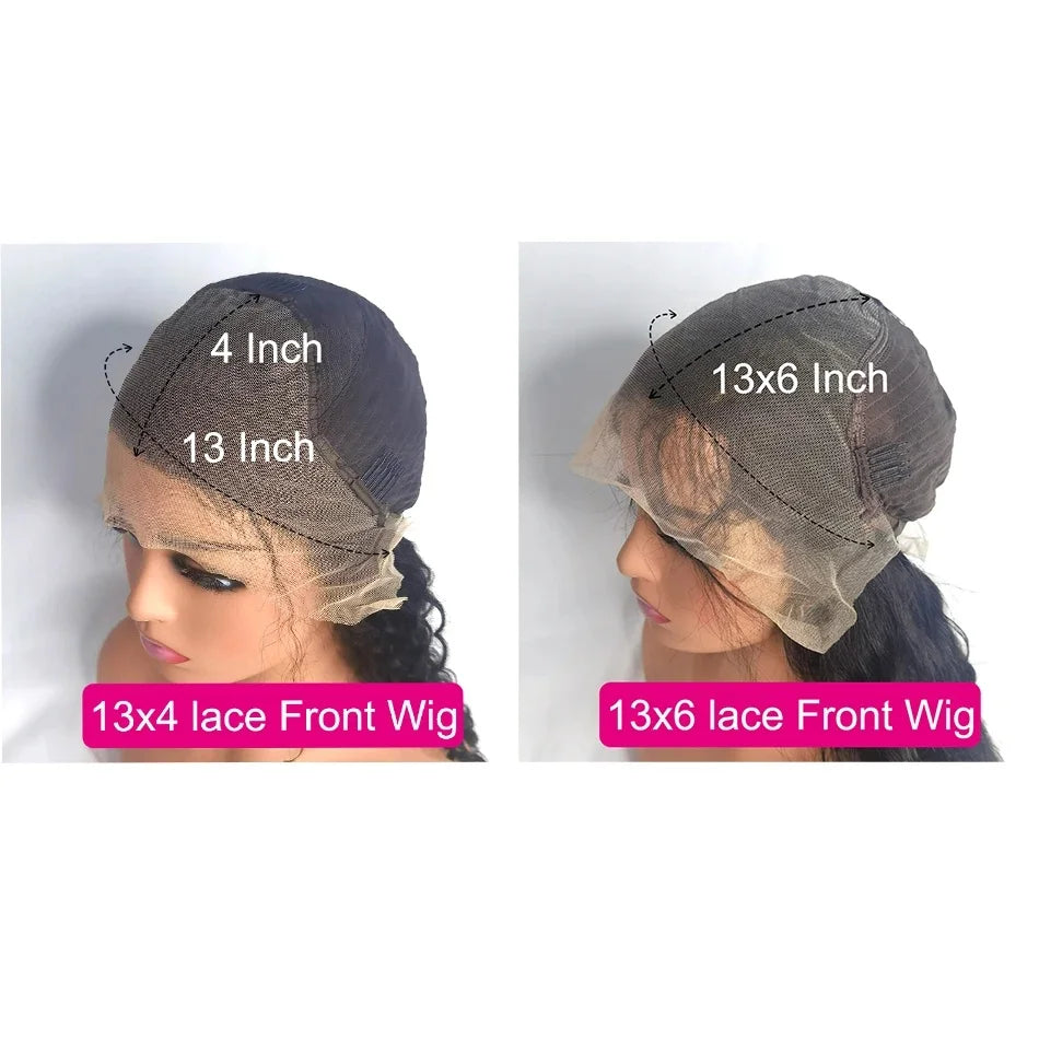 40 Inch Transparent Lace Frontal Wigs 13x6 13x4 HD Body Wave Human Hair Front Wig 200 Density Pre Plucked Lace Wigs For Women