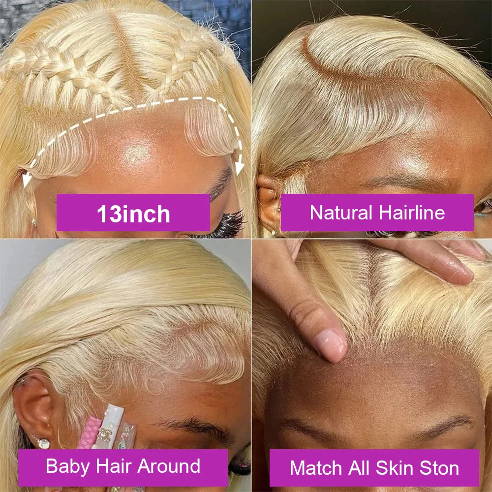 613 Loose Deep Wave Frontal Wig 13x6 HD Water Wave Lace Front Wig 30 40 Inch Honey Blonde 13x4 Lace Front Curly Human Hair Wigs