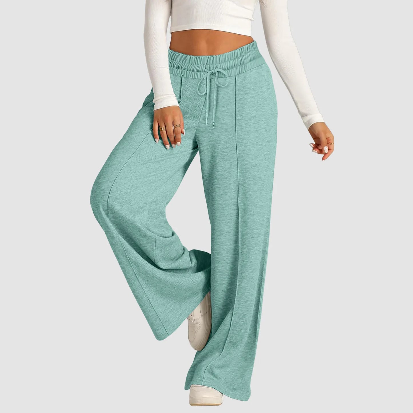 Tie Pants For Women Summer Casual Loose Wide Leg Trousers Jumpsuit Casual Spaghetti Strap Stretchy Long Pant Sports Sweatpants