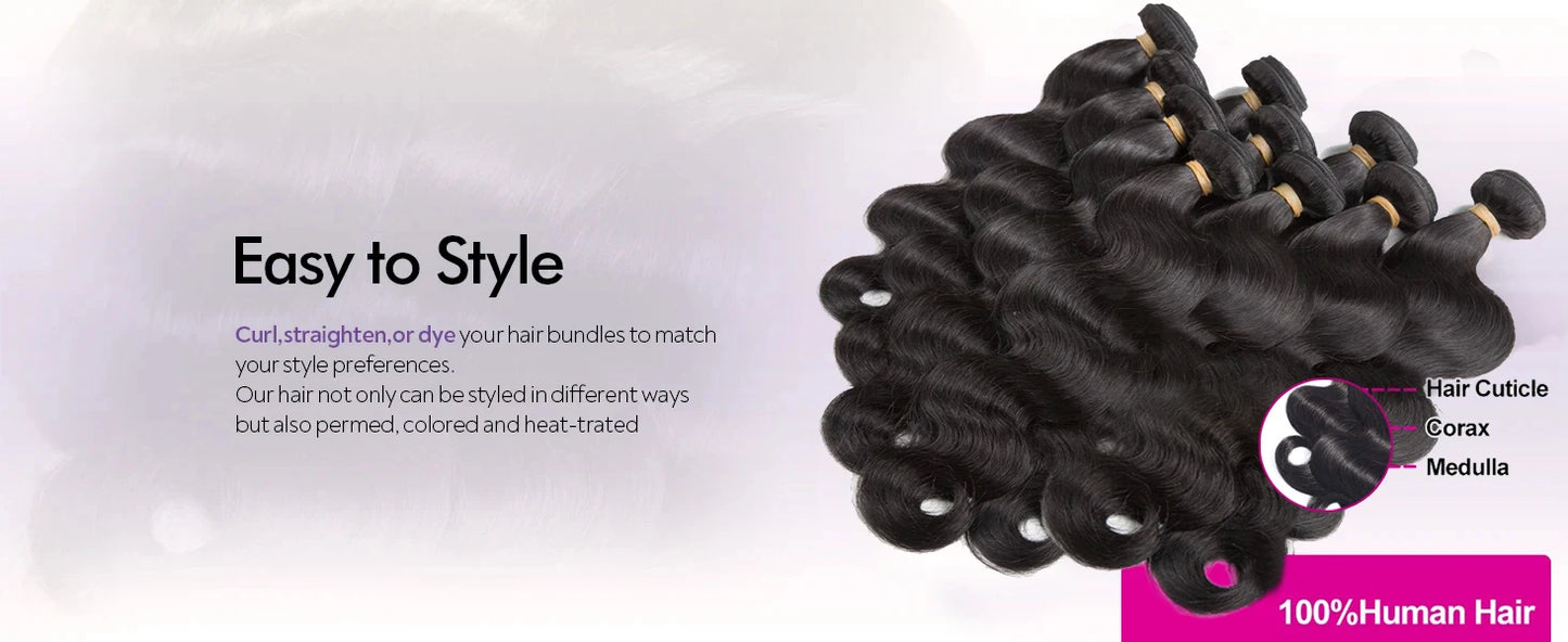 16A Body Wave Bundles Human Hair 30 40 Inch Remy Brazilian Virgin Weave Hair 3 4 5 Pcs Unprocessed Raw Hair Bundles Extensions