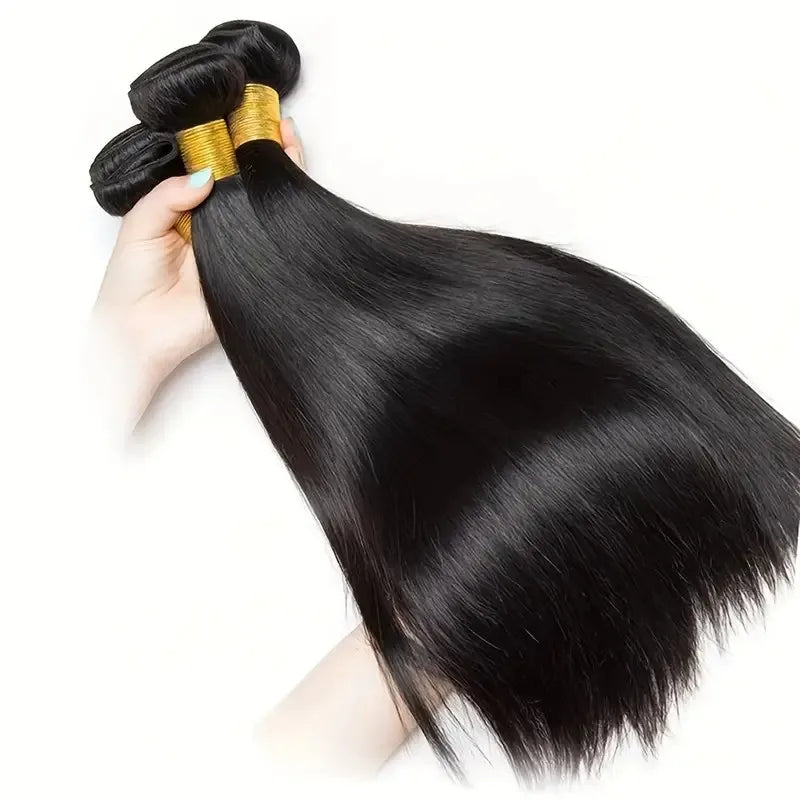 Natural Color Straight  Human Hair Bundles 14-30 Inches Brazilian 1 3 4 Bundle Remy Human Hair Extensions Double Weft