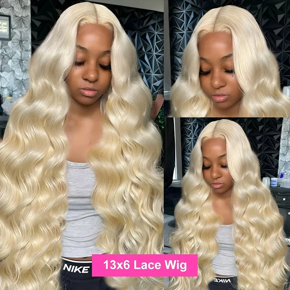 Blonde Human Lace Front Wig 613 Hd Lace Frontal Wig 13X6 Body Wave Human Hair Wigs For Women Pre Plucked 30 32 Inch 220 Density