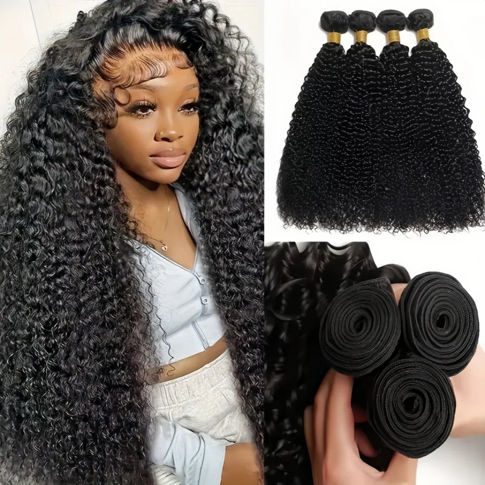 Deep Wave Human Hair Bundles Burmese Curly Hair Bundles Human Hair Water Wave Original Natural Hair Extensions 1/3/4 Pieces
