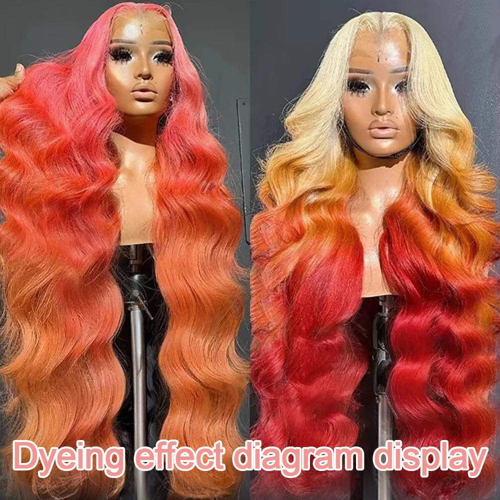 613 Lace Front Wig Human Hair 13x6 Blonde Human Hair Wigs 300% Density Body Wave Lace Front Wigs Human Hair Pre Plucked 46 Inch