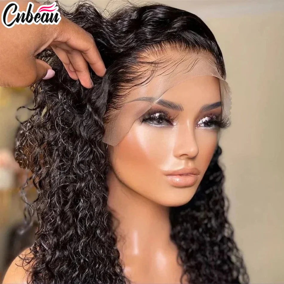 30-34 Inch 220% Deep Wave 13x6 HD Lace Frontal Wig Brazilian Curly Wigs For Women 13x4 Lace Front Human Hair Wig 4x4 Pre Plucked