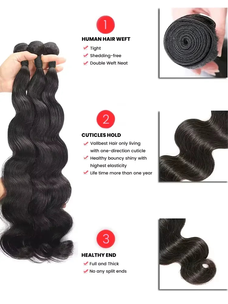 Brazilian Human Hair Bundles Body Wave 3 4 Bundles 30 Inch Raw Virgin Remy Hair Extensions For Women Sew In Quick Weave Bundle