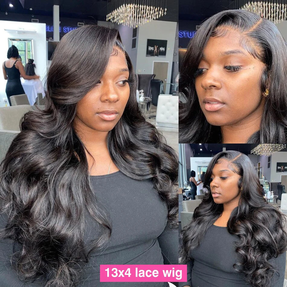 360 Full Lace Wig Body Wave Lace Front Wig 13X6 Human Hair 13X4 Hd Lace Frontal Wig 30 40 Inch Brazilian Pre Plucked Black Wigs