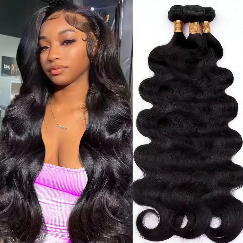 Brazilian Human Hair Bundles Body Wave 3 4 Bundles 30 Inch Raw Virgin Remy Hair Extensions For Women Sew In Quick Weave Bundle