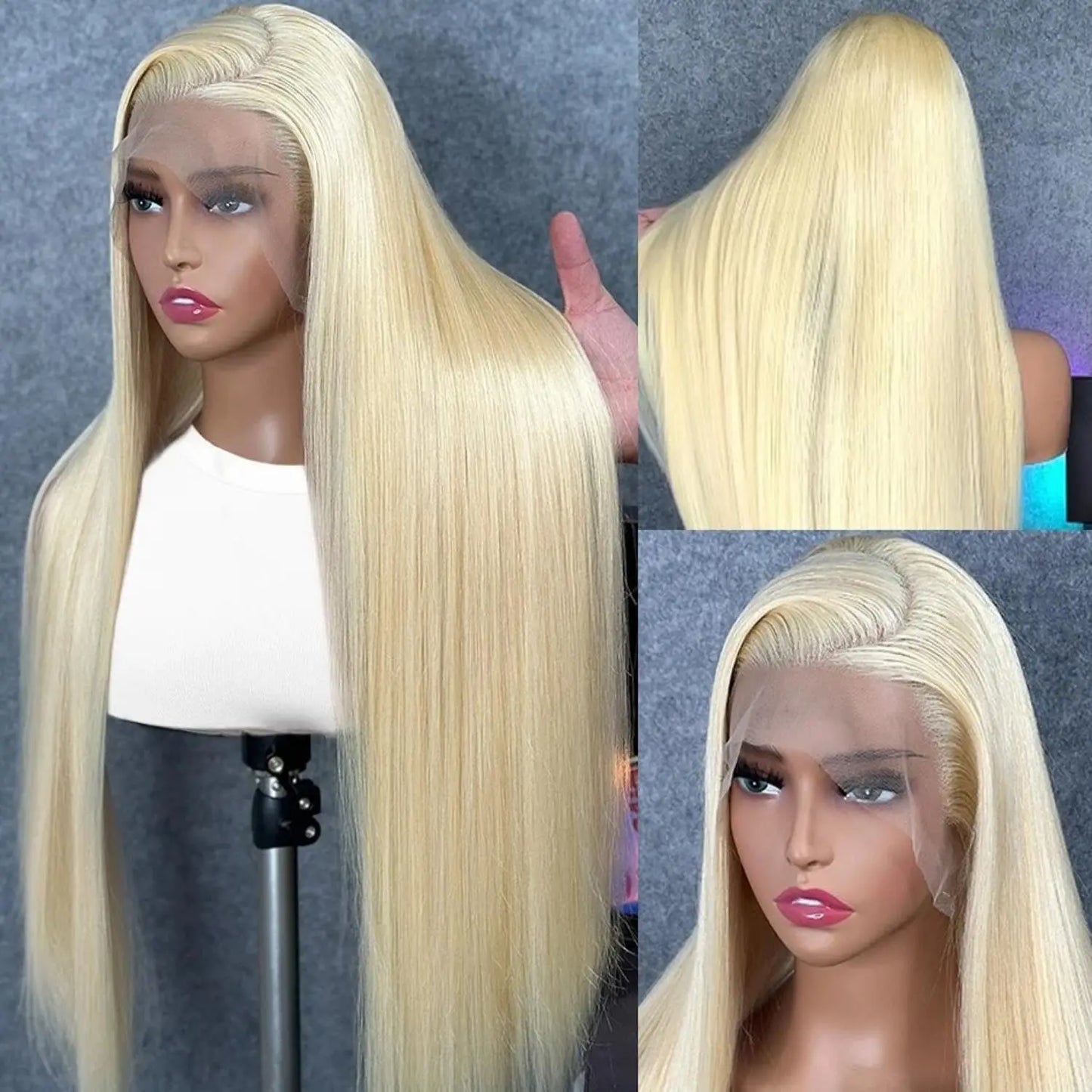 250 Density 613 Blonde 13x6 Hd Lace Frontal Wig Body Wave Human Hair Wigs Real Brazilian Straight Colored Human Hair For Women