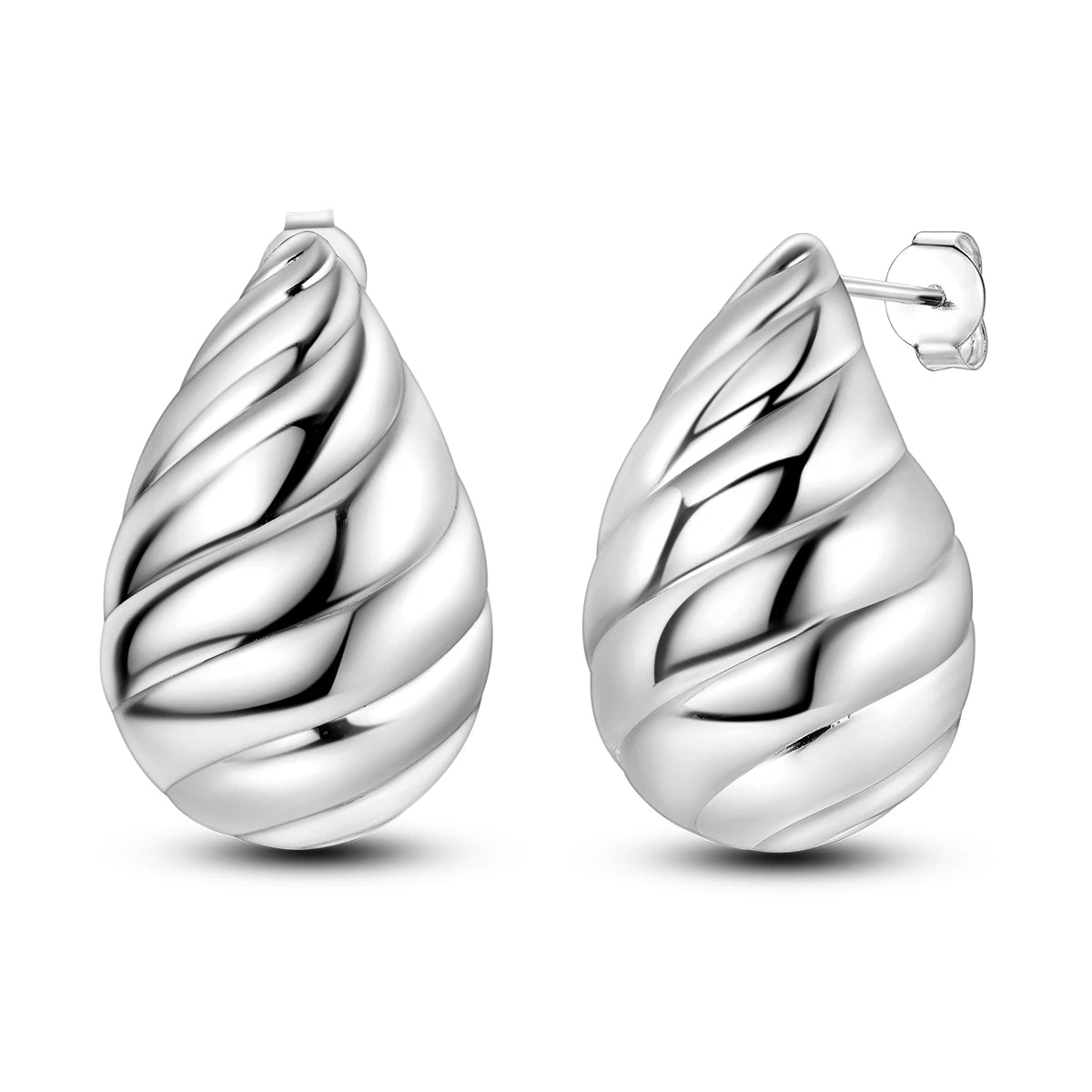 Original 925 Sterling Silver Women Hoop Earrings High Quality Shine Zircon U Shaped Classic Style Earring For Women Jewelry Gift