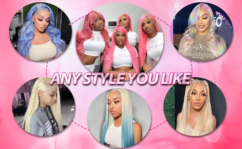 250%Density Human Hair Wig 613 Honey Blonde Colored Lace Front Wigs Straight Human Hair 13x6 HD Lace Frontal Wig For Black Women