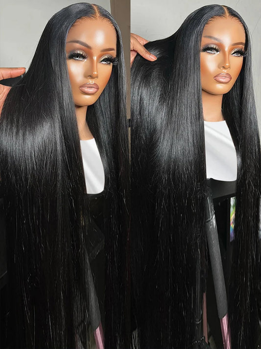 30 36 40 Inch Glueless Straight Lace Front Human Hair Wigs 13x6 HD Lace Frontal Wig Human Hair Wear Go 6x4 HD Lace Closure Wig