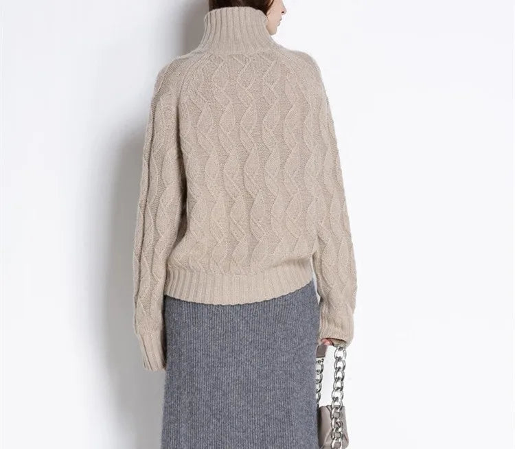 Ms Audrey's House Turtleneck Knit Sweater