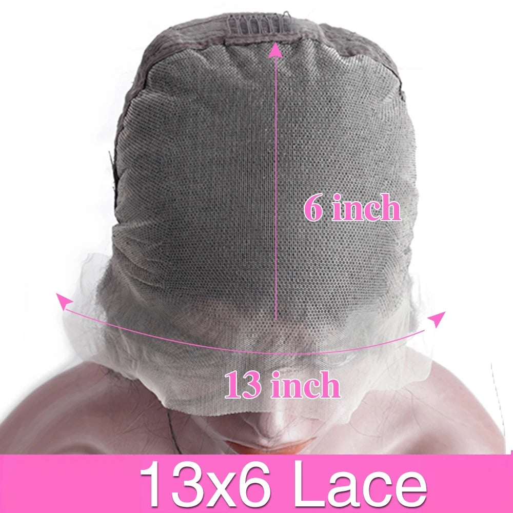 13x6 HD Transparent Bone Straight Lace Frontal Wigs 5x5 Glueless Wear and Go Human Hair Wig 220 Density for Women 30 40 Inch