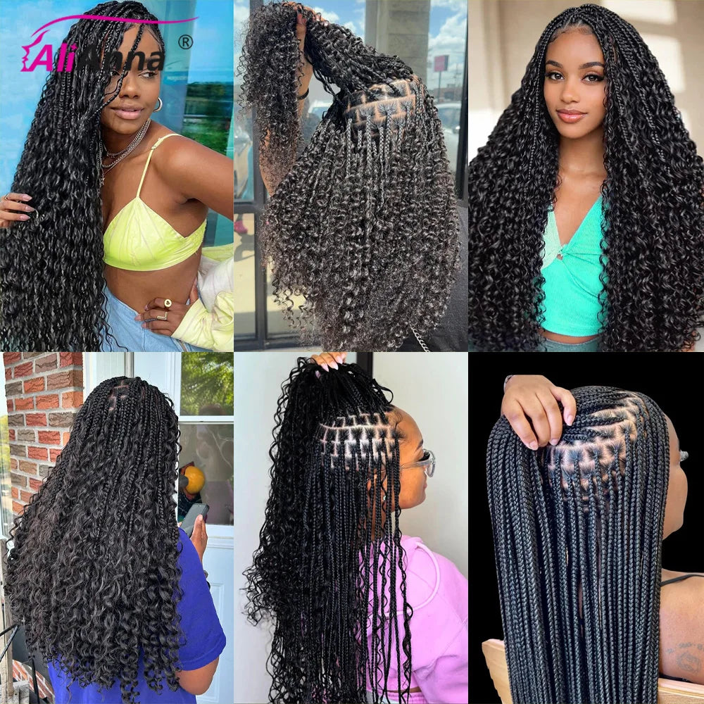 Boho Braids Human Hair Deep Wave Human Hair Braiding Hair 16-26 Inch Bulk Human Hair Bundles 50g/100g Culry Crochet Human Hair Bulk And Braiding Hair Extensions 100% Human Hair No Shedding Fast Shipping Locs Hair Top Quality